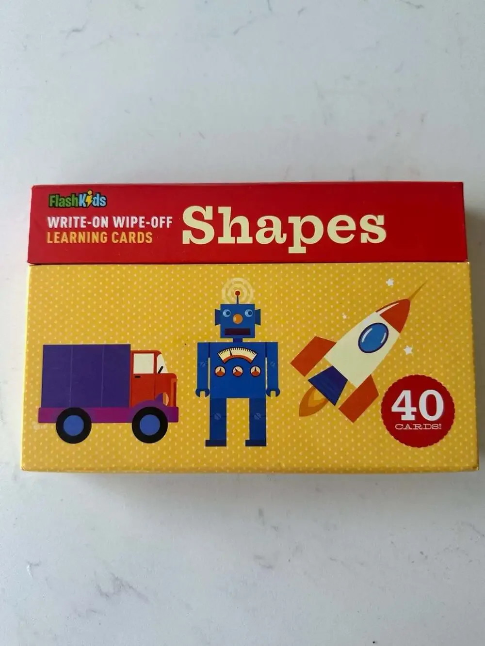 Flash Kids Write-On Wipe-Off Learning Cards: Shapes (40 Cards)